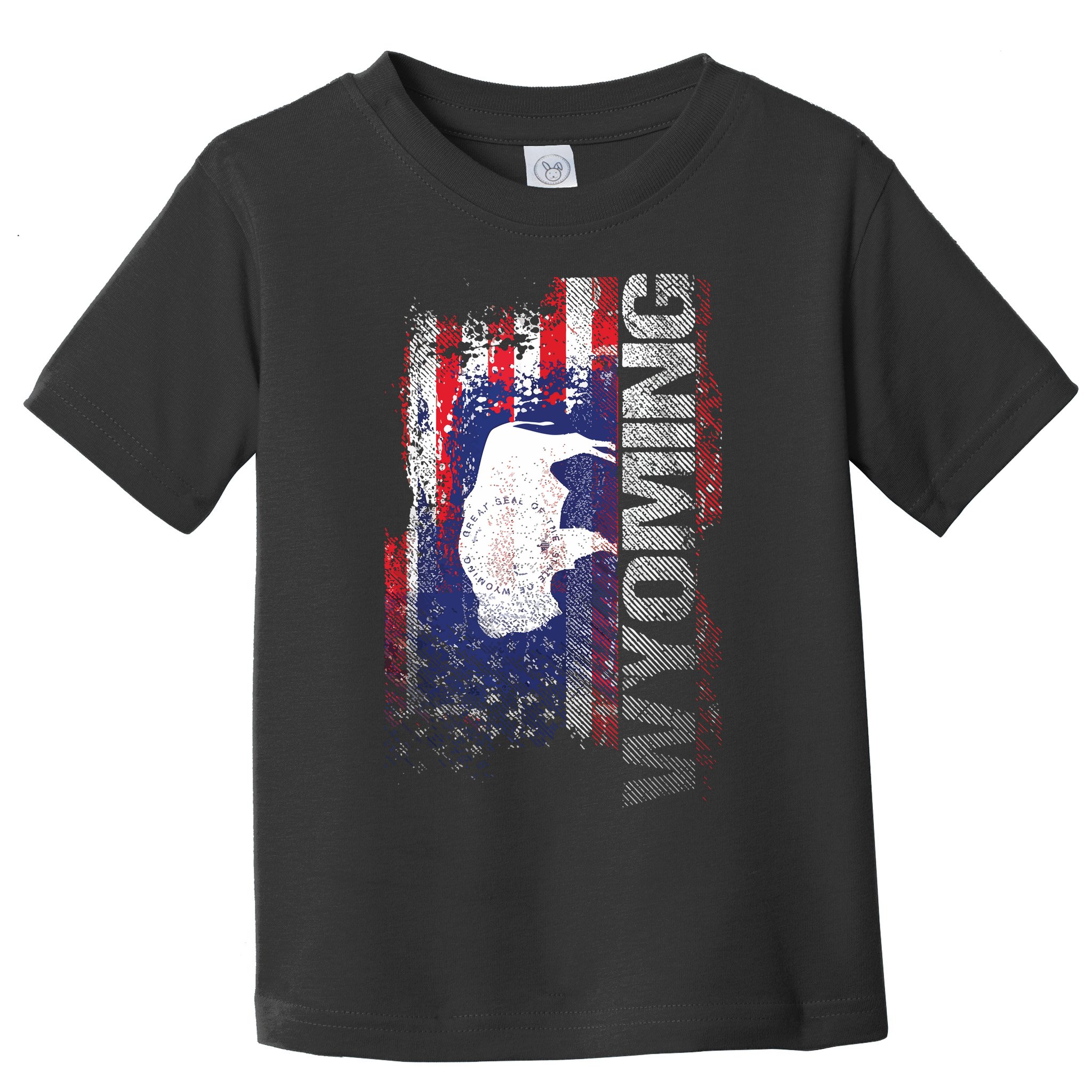 Wyoming State Usa Flag Souvenir Gift Toddler T-Shirt