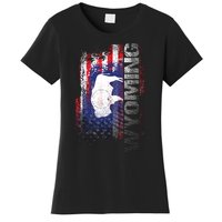 Wyoming State Usa Flag Souvenir Gift Women's T-Shirt