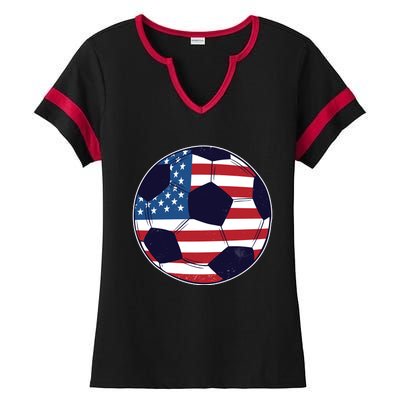 World Soccer United States Ladies Halftime Notch Neck Tee