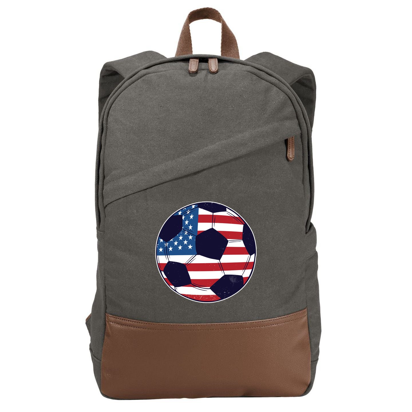 World Soccer United States Cotton Canvas Backpack