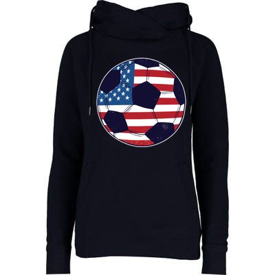 World Soccer United States Womens Funnel Neck Pullover Hood