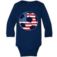 World Soccer United States Baby Long Sleeve Bodysuit