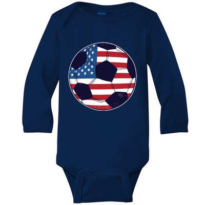 World Soccer United States Baby Long Sleeve Bodysuit