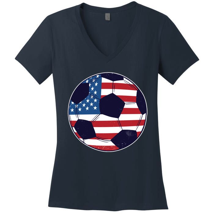 World Soccer United States Women's V-Neck T-Shirt