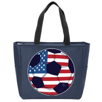 World Soccer United States Zip Tote Bag