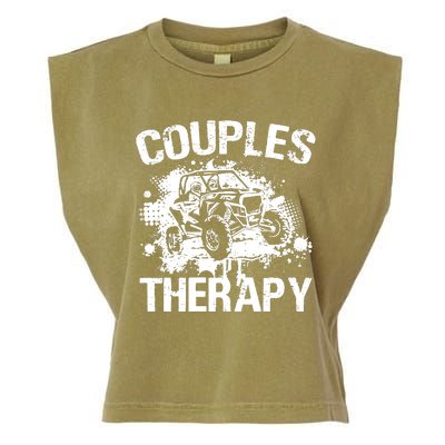 Wo Sxs Utv Couples Therapy Garment-Dyed Women's Muscle Tee