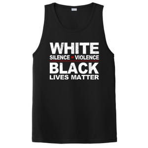 White Silence Violence Black Lives Matter No Justice Peace Gift PosiCharge Competitor Tank