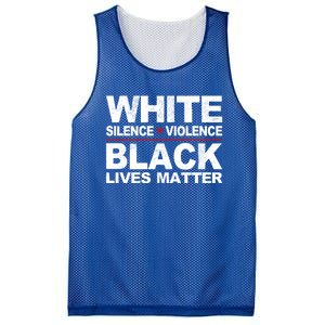 White Silence Violence Black Lives Matter No Justice Peace Gift Mesh Reversible Basketball Jersey Tank