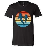 Whale Shark Vintage Sunset V-Neck T-Shirt