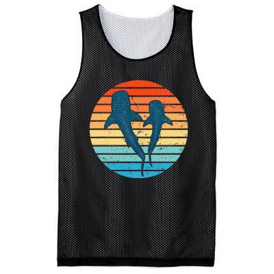 Whale Shark Vintage Sunset Mesh Reversible Basketball Jersey Tank