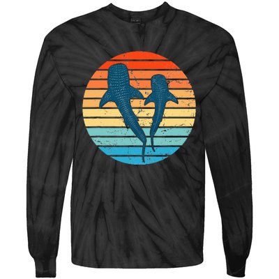 Whale Shark Vintage Sunset Tie-Dye Long Sleeve Shirt