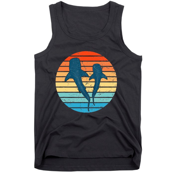 Whale Shark Vintage Sunset Tank Top