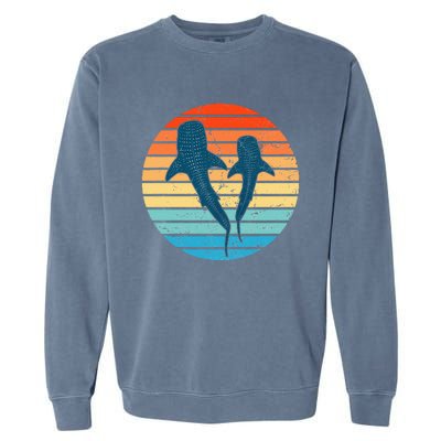 Whale Shark Vintage Sunset Garment-Dyed Sweatshirt