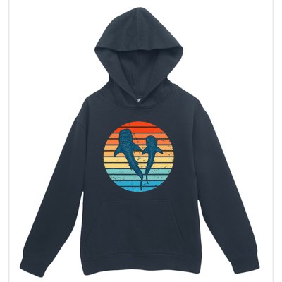 Whale Shark Vintage Sunset Urban Pullover Hoodie