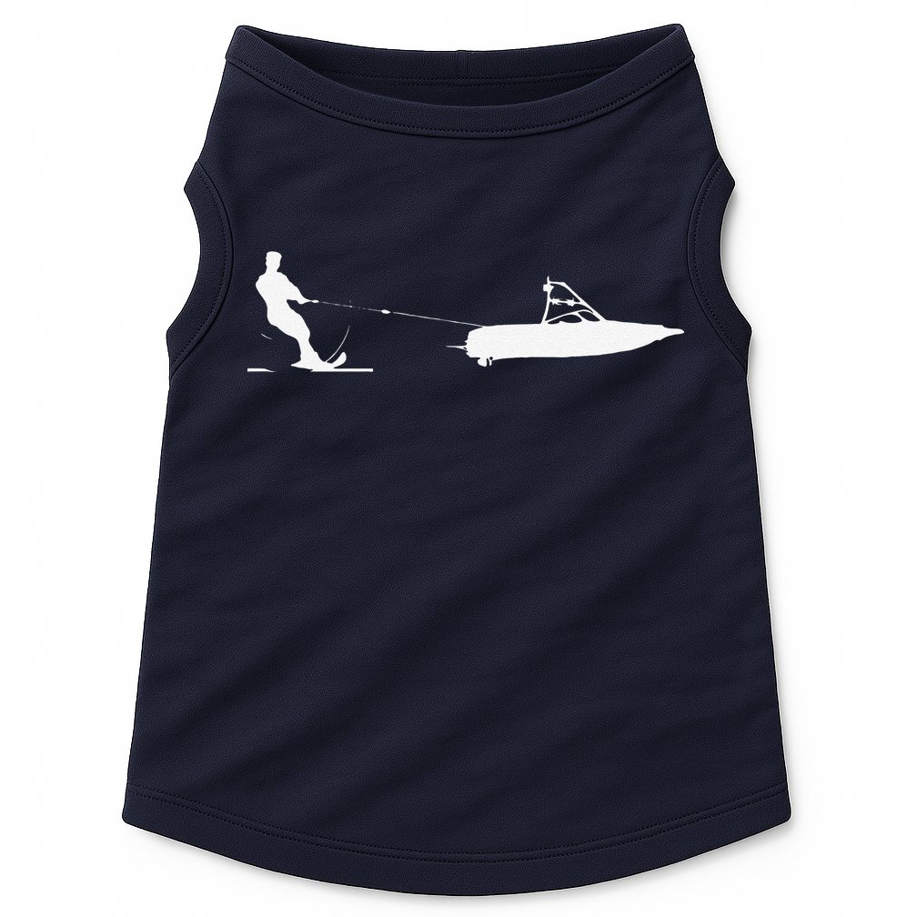 Water Ski vintage Water Skiing Gift For Water Skiers Doggie Tank