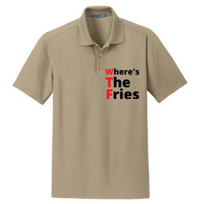 Wtf Slogan Wheres The Fries Funny French Fries Great Gift Dry Zone Grid Polo