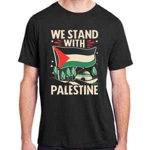 We Stand With Palestine For Their Freedom Free Palestine Adult ChromaSoft Performance T-Shirt