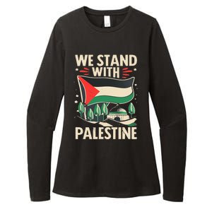 We Stand With Palestine For Their Freedom Free Palestine Womens CVC Long Sleeve Shirt