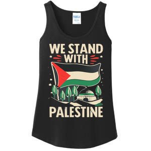 We Stand With Palestine For Their Freedom Free Palestine Ladies Essential Tank