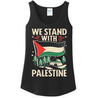 We Stand With Palestine For Their Freedom Free Palestine Ladies Essential Tank