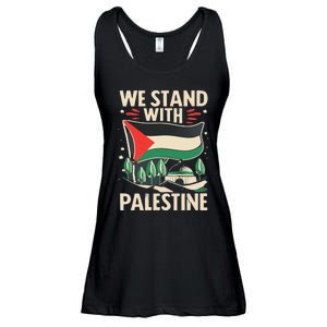 We Stand With Palestine For Their Freedom Free Palestine Ladies Essential Flowy Tank