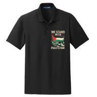 We Stand With Palestine For Their Freedom Free Palestine Dry Zone Grid Polo