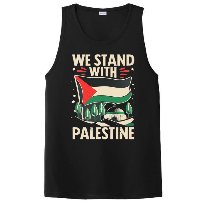 We Stand With Palestine For Their Freedom Free Palestine PosiCharge Competitor Tank