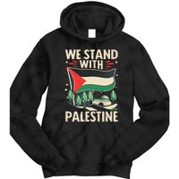 We Stand With Palestine For Their Freedom Free Palestine Tie Dye Hoodie