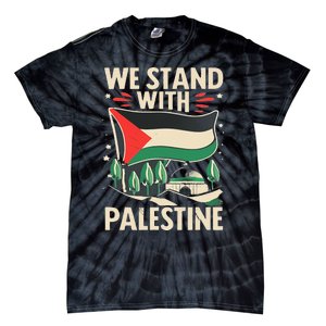 We Stand With Palestine For Their Freedom Free Palestine Tie-Dye T-Shirt