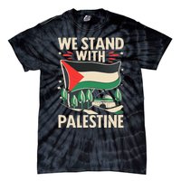 We Stand With Palestine For Their Freedom Free Palestine Tie-Dye T-Shirt