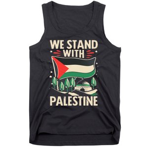 We Stand With Palestine For Their Freedom Free Palestine Tank Top