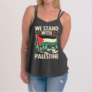 We Stand With Palestine For Their Freedom Free Palestine Women's Strappy Tank