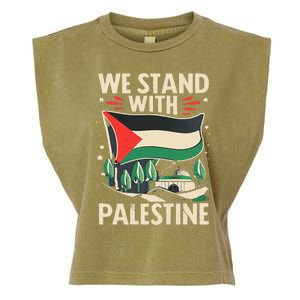 We Stand With Palestine For Their Freedom Free Palestine Garment-Dyed Women's Muscle Tee