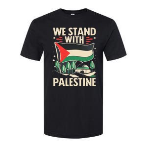 We Stand With Palestine For Their Freedom Free Palestine Softstyle CVC T-Shirt