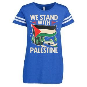 We Stand With Palestine For Their Freedom Free Palestine Enza Ladies Jersey Football T-Shirt