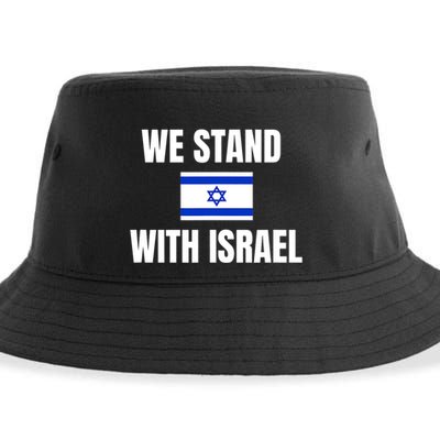We Stand With Israel Show Your Support For Israel Sustainable Bucket Hat