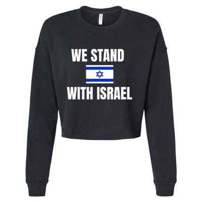 We Stand With Israel Show Your Support For Israel Cropped Pullover Crew