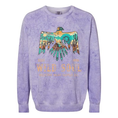 Wild Soul Western Wear Southwest Thunderbird Desert Vibes Colorblast Crewneck Sweatshirt