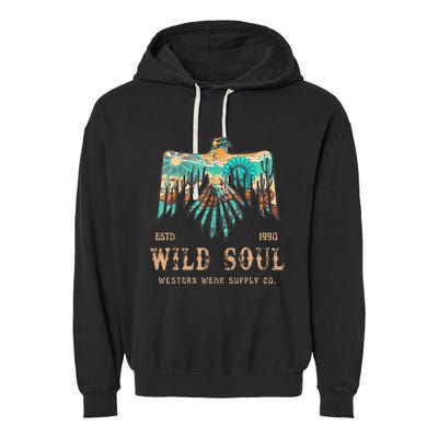 Wild Soul Western Wear Southwest Thunderbird Desert Vibes Garment-Dyed Fleece Hoodie