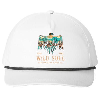 Wild Soul Western Wear Southwest Thunderbird Desert Vibes Snapback Five-Panel Rope Hat