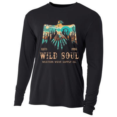 Wild Soul Western Wear Southwest Thunderbird Desert Vibes Cooling Performance Long Sleeve Crew