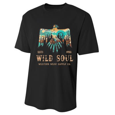 Wild Soul Western Wear Southwest Thunderbird Desert Vibes Performance Sprint T-Shirt