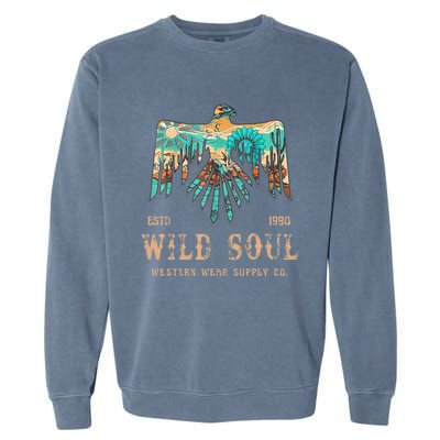 Wild Soul Western Wear Southwest Thunderbird Desert Vibes Garment-Dyed Sweatshirt