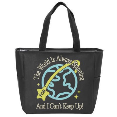 World Spinning Zip Tote Bag