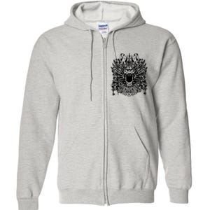 Winged Skull Full Zip Hoodie