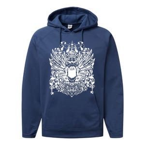 Winged Skull Performance Fleece Hoodie