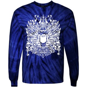 Winged Skull Tie-Dye Long Sleeve Shirt