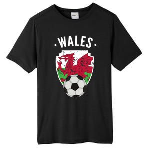 Wales Soccer Wales Flag Football Welsh Pride Roots Tall Fusion ChromaSoft Performance T-Shirt