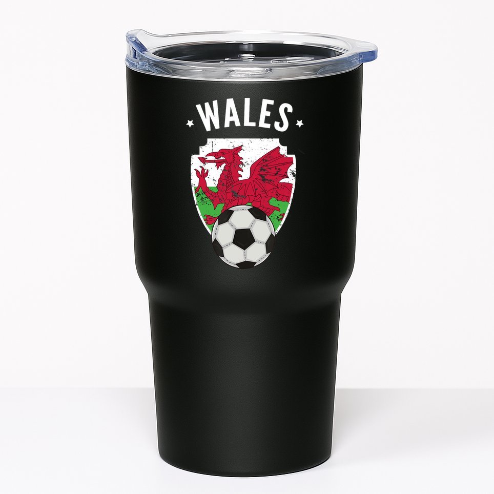 Wales Soccer Wales Flag Football Welsh Pride Roots Tumbler