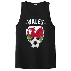 Wales Soccer Wales Flag Football Welsh Pride Roots PosiCharge Competitor Tank